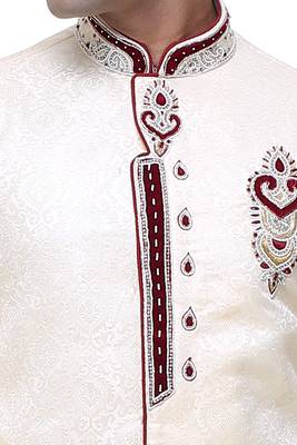Indian Poshakh Gold Broket Kurta Pajama 4