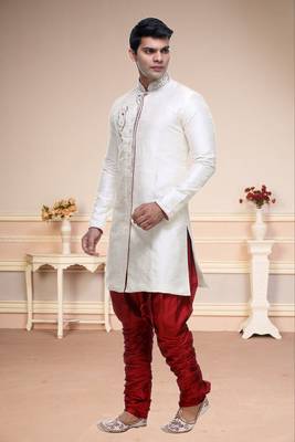Indian Poshakh Gold Broket Kurta Pajama 3