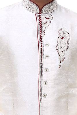 Indian Poshakh Gold Broket Kurta Pajama 4