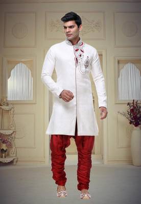 Indian Poshakh Cream Broket Kurta Pajama 2