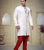 Indian Poshakh Cream Broket Kurta Pajama