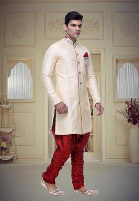 Indian Poshakh Gold Broket Kurta Pajama 2