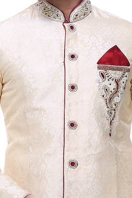 Indian Poshakh Gold Broket Kurta Pajama 3