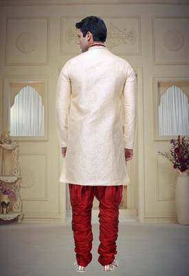 Indian Poshakh Gold Broket Kurta Pajama 4
