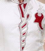 Indian Poshakh Cream Broket Kurta Pajama