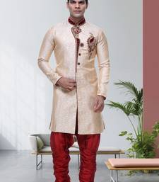 Gold Broket Kurta Pajama
