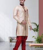 Gold Broket Kurta Pajama