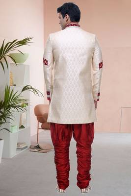 Indian Poshakh Gold Broket Kurta Pajama 3