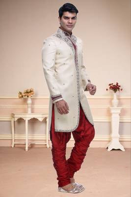Indian Poshakh Gold Broket Kurta Pajama 3