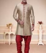 Indian Poshakh Gold Broket Kurta Pajama