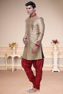 Indian Poshakh Gold Broket Kurta Pajama 2