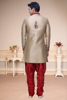 Indian Poshakh Gold Broket Kurta Pajama 4