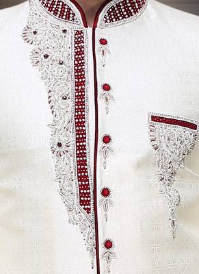 Indian Poshakh Gold Broket Kurta Pajama 4
