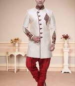 Indian Poshakh Cream Broket Kurta Pajama
