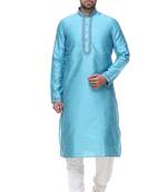 Indian Poshakh Firozi Art Silk Kurta Pajama