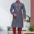 Indian poshakh blue art silk kurta pajama