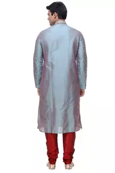 Firozi Art Silk Kurta Pajama