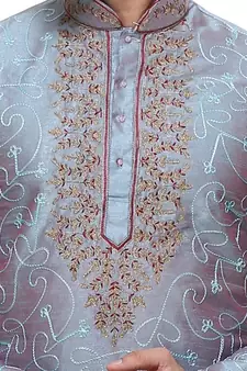 Firozi Art Silk Kurta Pajama