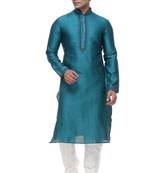 Rama Green Art Silk Kurta Pajama