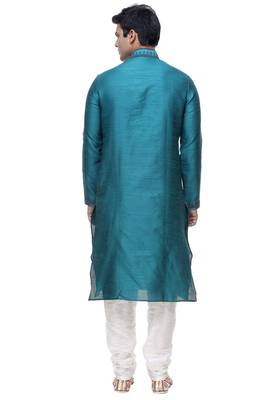 Rama Green Art Silk Kurta Pajama 2
