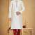 Indian Poshakh Cream Art Silk With Threading Kurta Pajama