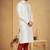 Indian Poshakh Cream Art Silk With Threading Kurta Pajama