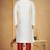 Indian Poshakh Cream Art Silk With Threading Kurta Pajama