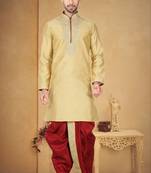 Gold Bangalore Silk Kurta Pajama