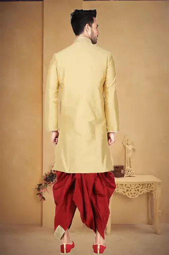 Gold Bangalore Silk Kurta Pajama