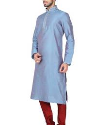 Indian Poshakh Rama Green Art Silk Kurta Pajama
