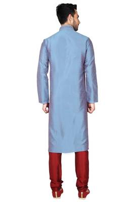 Indian Poshakh Rama Green Art Silk Kurta Pajama 3