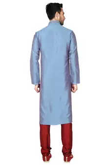 Indian Poshakh Rama Green Art Silk Kurta Pajama
