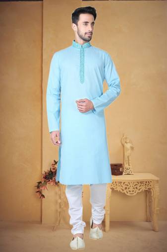 Indian Poshakh Ferozze Synthetic Kurta Pajama