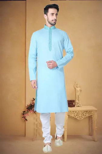 Indian Poshakh Ferozze Synthetic Kurta Pajama