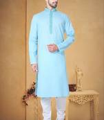 Indian Poshakh Ferozze Synthetic Kurta Pajama