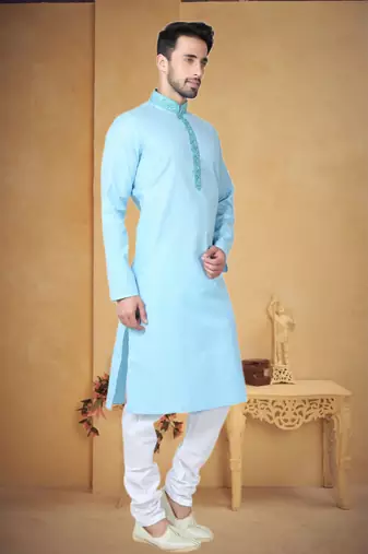 Indian Poshakh Ferozze Synthetic Kurta Pajama