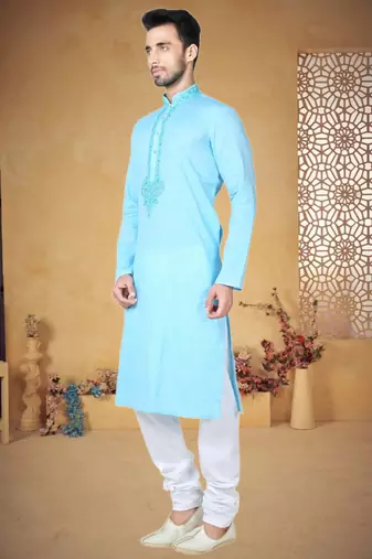 Indian Poshakh Ferozze Synthetic Kurta Pajama