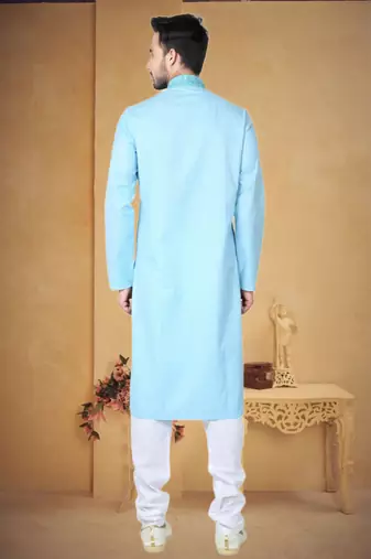 Indian Poshakh Ferozze Synthetic Kurta Pajama
