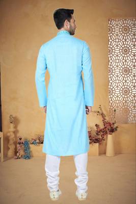 Indian Poshakh Ferozze Cotton Kurta Pajama 4
