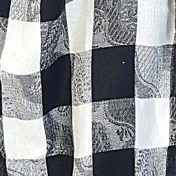Black N White Chequered Warm Kashmiri Scarf Stole 3