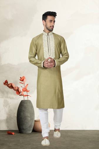 Indian Poshakh Antique Pure Monnga Silk Kurta Pajama