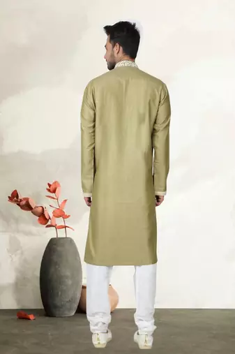 Indian Poshakh Antique Pure Monnga Silk Kurta Pajama