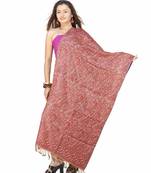 Ethnic Red N Maroon Kashmiri Jamawar Scarf Stole
