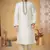 Cream Art Silk Kurta Pajama