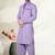 Indian Poshakh Lavender Cotton Linen Pathani Suit