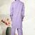 Indian Poshakh Lavender Cotton Linen Pathani Suit