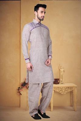 Indian Poshakh Pistaa Cotton Linen Kurta Pajama 2
