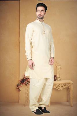 Indian Poshakh Brown Cotton Linen Kurta Pajama 2