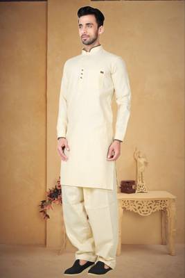 Indian Poshakh Brown Cotton Linen Kurta Pajama 3