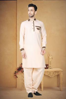 Indian Poshakh Ferozze Cotton Linen Kurta Pajama 1